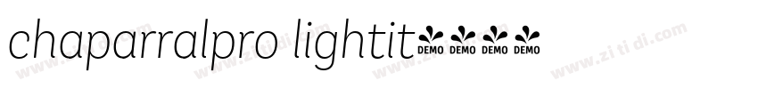 chaparralpro lightit字体转换
